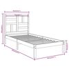 vidaXL Cadre de lit sans matelas bois massif 75x190 cm