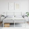 vidaXL Tables de chevet 2 pcs blanc 36x39x68 cm acier