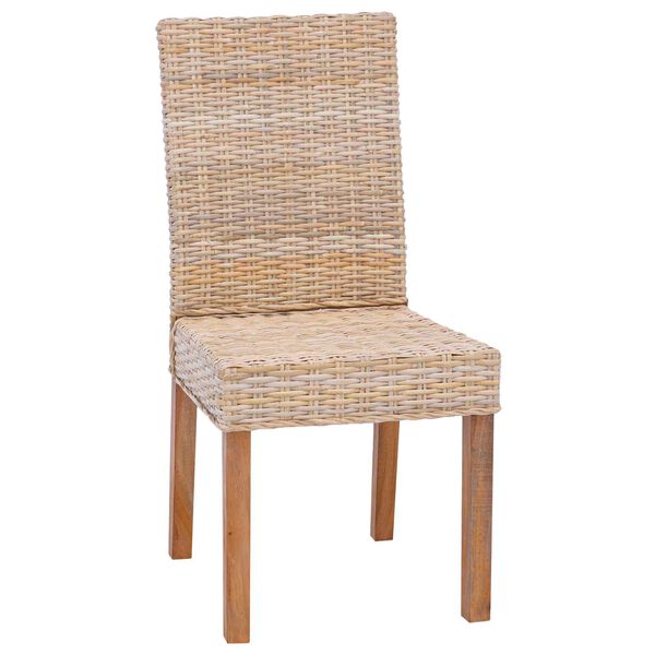 vidaXL Chaise de salle &agrave; manger 2 pcs Naturel 45 x 54 x 93 cm