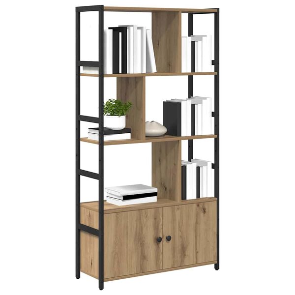 vidaXL &Eacute;tag&egrave;re Ch&ecirc;ne artisanal 80 x 30 x 155,5 cm Bois d'ing&eacute;nierie