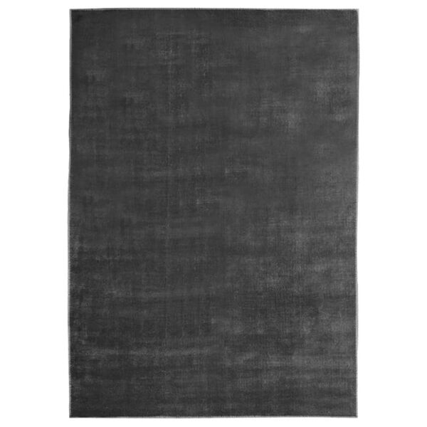 vidaXL Tapis lavable pliable Anthracite 200x300 cm Polyester