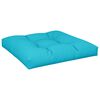 vidaXL Coussin de palette turquoise 80x80x12 cm tissu
