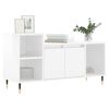 vidaXL Meuble TV Blanc brillant 100x35x55 cm Bois d'ing&eacute;nierie