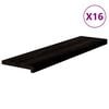 vidaXL Marches d'escalier 16 pcs brun-noir 100x25x2 cm ch&ecirc;ne massif