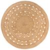 vidaXL Tapis Design tress&eacute; Jute 210 cm Rond