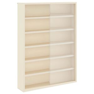 vidaXL Vitrine Murale avec &eacute;tag&egrave;re Beige 40 x 8,5 x 54 cm Contreplaqu&eacute;