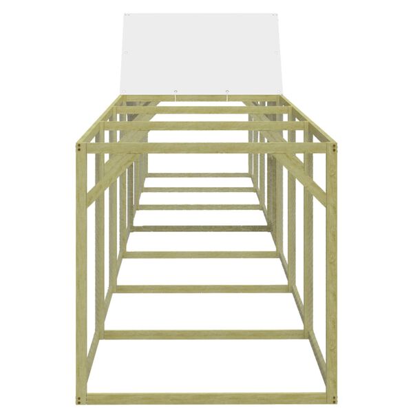 vidaXL Poulailler 700x100x150 cm Bois de pin massif impr&eacute;gn&eacute;