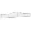 vidaXL Panier de gabions arqu&eacute; 400x30x40/60 cm Fer galvanis&eacute;