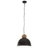 vidaXL Lampe suspendue industrielle 25 W Noir Rond Manguier 50 cm E27