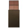 vidaXL Cache-poubelles R&eacute;sine tress&eacute;e 76x78x120 cm Marron