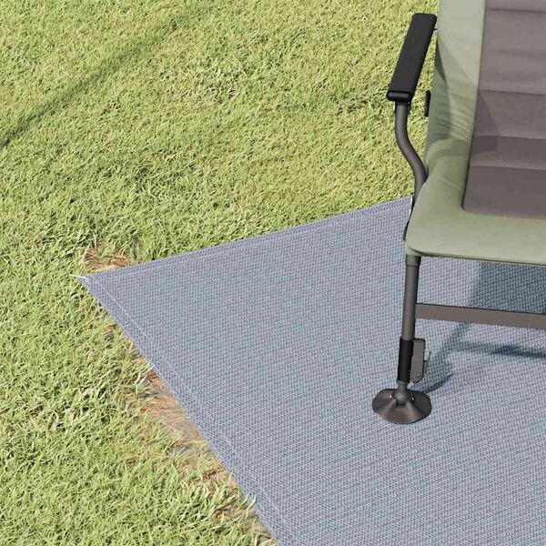 vidaXL Tapis de tente Bleu et gris 400 x 250 cm Polyéthylène