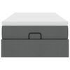 vidaXL Cadre de lit ottoman avec matelas gris foncé 90x200 cm tissu