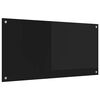 vidaXL Protection de cuisine Noir 100 x 50 cm verre trempé