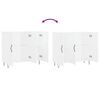 vidaXL Buffet blanc 90x34x80 cm bois d'ingénierie