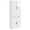 vidaXL Ensemble de Meubles 2 pc Blanc brillant Bois d'ing&eacute;nierie