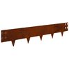 vidaXL Bordure de Pelouse 10 pcs 100 x 20 cm Acier Rouill&eacute;