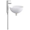 vidaXL Lavabo de salle de bain avec robinet et drain Chrome