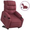 vidaXL Fauteuil inclinable &eacute;lectrique rouge bordeaux tissu