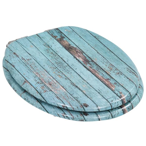 vidaXL Si&egrave;ge WC MDF Couvercle &agrave; fermeture en douceur Bois vieux