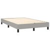 vidaXL Sommier &agrave; lattes de lit matelas LED Gris clair 120x200 cm Tissu