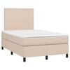 vidaXL Sommier &agrave; lattes de lit avec matelas LED Cappuccino 120x200 cm
