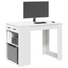 vidaXL Bureau avec tiroir et étagère blanc bois d'ingénierie