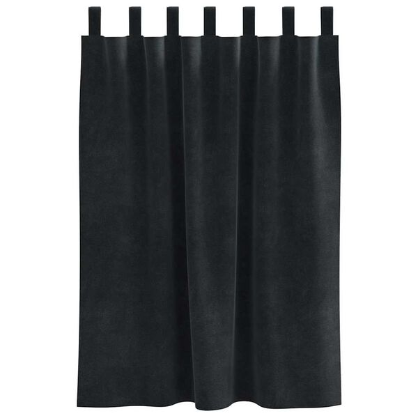vidaXL Rideaux occultants 2 pcs Noir 140 x 140 cm Velours