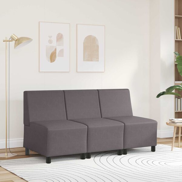 vidaXL | Unit&eacute; de Sofa Modulaire Sans Accoudoirs | Gris 55 x 74 x 82 cm