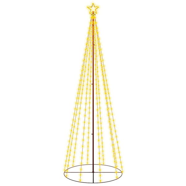 vidaXL Arbre de No&euml;l c&ocirc;ne 310 LED Blanc chaud 100x300 cm