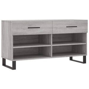 vidaXL Banc &agrave; chaussures sonoma gris 102x35x55 cm bois d'ing&eacute;nierie
