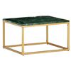 vidaXL Table basse Vert 60x60x35 cm Pierre v&eacute;ritable et texture marbre