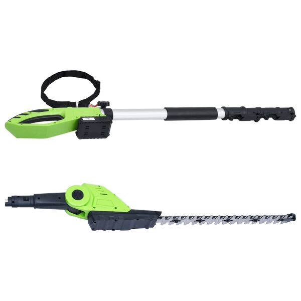 vidaXL Tondeuse à perche sans fil avec bloc-piles 20V 1500 mAh Li-ion