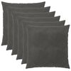 vidaXL Housse de coussin 6 pcs HEERLEN Gris fonc&eacute; 65 x 65 cm Velours