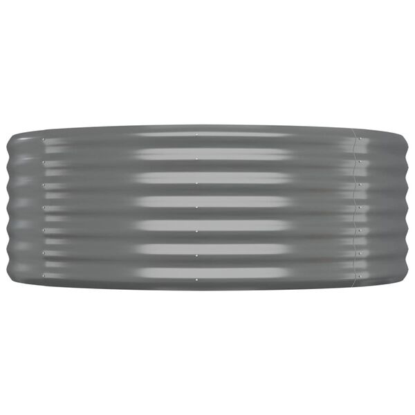 vidaXL Lit sur&eacute;lev&eacute; de jardin Acier galvanis&eacute; 396x100x36cm gris