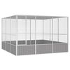 vidaXL Cage &agrave; oiseaux Gris 302,5x324,5x211,5 cm Acier galvanis&eacute;