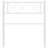 vidaXL T&ecirc;te de lit de remplacement m&eacute;tal blanc 75 cm