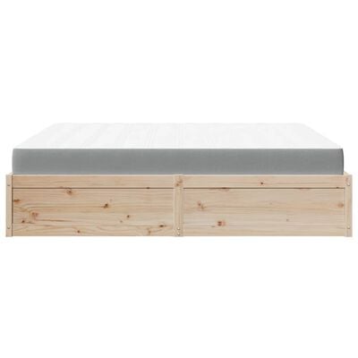 vidaXL Lit avec matelas 180x200 cm bois massif de pin