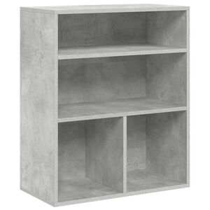 vidaXL Biblioth&egrave;que gris b&eacute;ton 60x30x71,5 cm bois d'ing&eacute;nierie