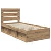 vidaXL Cadre de lit Ch&ecirc;ne artisan 75 x 190 cm Bois de pin massif