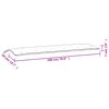 vidaXL Coussins de banc jardin lot de 2 gris 180x50x7 cm tissu Oxford
