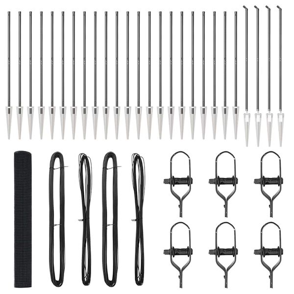 vidaXL Poteau de cl&ocirc;ture. Gris 50 x 1,4 m (mailles de 12 x 12 mm)