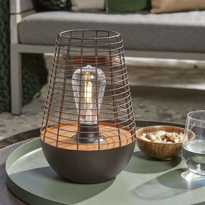 Luxform Lampe à LED de table de jardin Chelsea Cuivre et marron