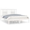 vidaXL Cadre de lit sans matelas blanc bois de pin massif