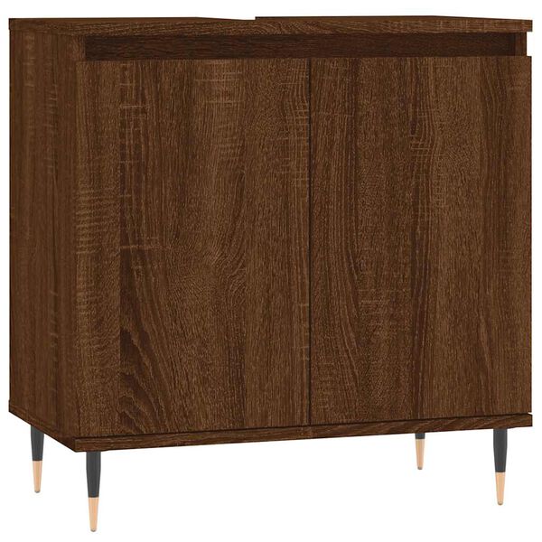 vidaXL Armoire de bain chêne marron 58x33x60 cm bois d'ingénierie