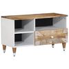 vidaXL Meuble TV 80x33,5x46 cm bois massif de manguier