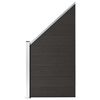 vidaXL Panneau de cl&ocirc;ture WPC 95x(105-180) cm Noir