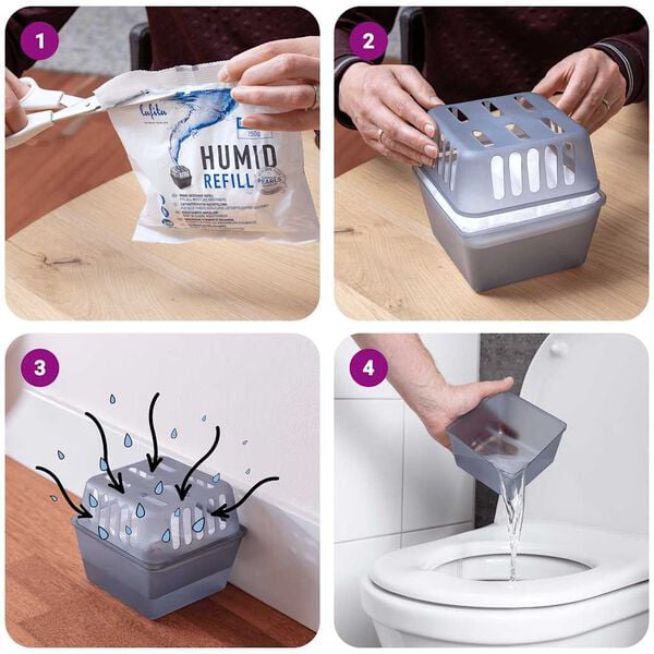 Lafita Absorbeurs d'humidit&eacute; avec sacs de recharge 4 pcs 450 g