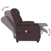 vidaXL Fauteuil de massage Marron fonc&eacute; Tissu