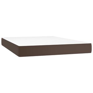 vidaXL Matelas de lit &agrave; ressorts ensach&eacute;s fermet&eacute; moyenne Marron 140x190x20 cm