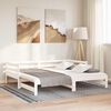 vidaXL Lit coulissant sans matelas blanc 2x(90x190) cm